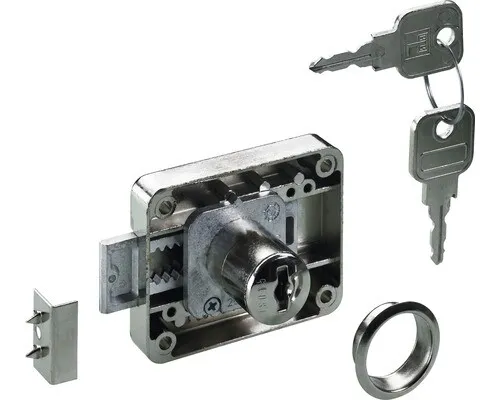Hettich 0089096 Zylinderschloss  vernickelt 15-40mm Anschlag links+rechts