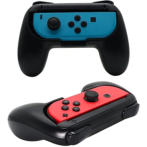 SK Games 2x Grips Griff-Halterung für Nintendo Switch Joy-Con Controller /// Griffhülle Controller Griffe /// Extra Komfort
