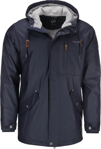 Dry Fashion Herren Regenjacke Bergen - Winddicht & Wasserdicht in Navy, Größe M - Funktionsjacke für Herren, wind- und wasserdicht mit wärmendem Fleece-Innenfutter für maximalen Komfort bei kaltem Wetter.