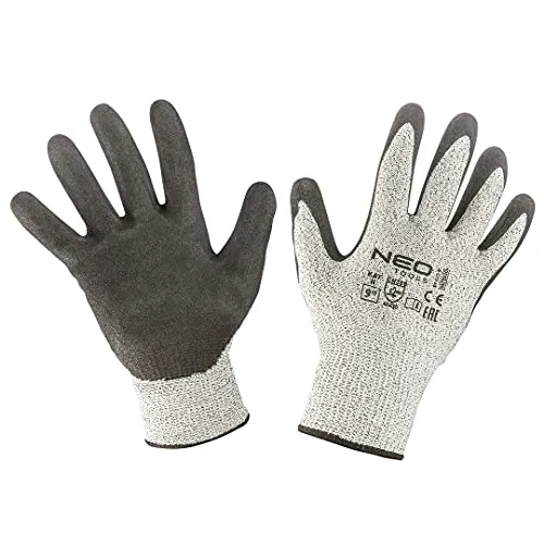 Neo Tools Schnittschutzhandschuhe, 4X43D, Nitril-Beschichtung, ohne Nähte, Industriehandschuhe in Gr. 9 erhältlich, 100% Polyester