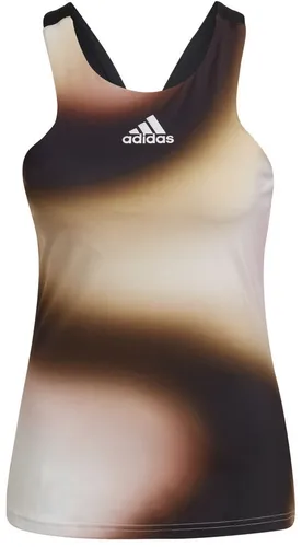 adidas Tennis-Tank Melbourne Printed Y-Tanktop schwarz/sand/weiss Damen, Größe: S