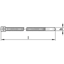PA 6.6 4,6 x 150/ 35 Kabelbinder, schwarz, T 50S-HS S