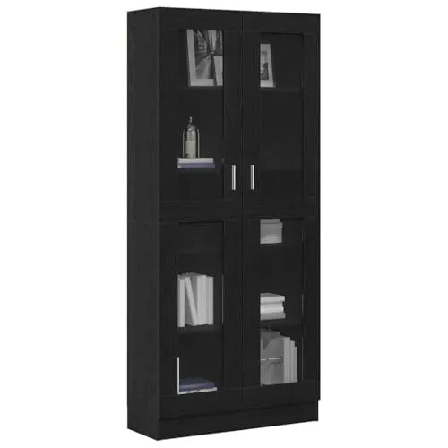 vidaXL Bücherregale 2 STK. Schwarz Eiche – Modernes Design für dein Zuhause - Büro-Bücherregale mit 10 Fächern und verstellbaren Regalen, perfekt für Bücher und Deko. Bringt Stil und Funktionalität in jedes Arbeitszimmer oder Wohnzimmer.