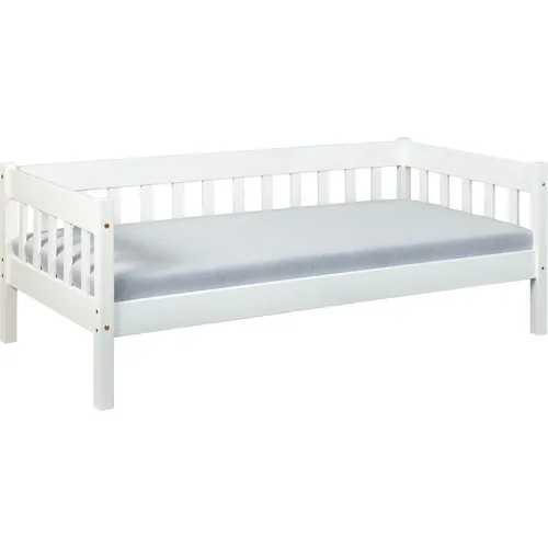 Inter Link Einzelbett Sintro 90 x 200 - Massivholz Bettgestell im Landhausstil, ideal als Sofabett oder zeitloses Tagesbett für jedes Schlafzimmer.