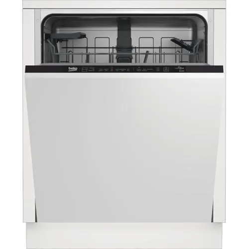 BEKO vollintegrierbarer Geschirrspüler BDIN16420 - Geschirrspüler mit 14 Maßgedecken und nur 12,9 l Wasserverbrauch pro Zyklus. Ideal für effizientes Spülen im vollintegrierten Design.