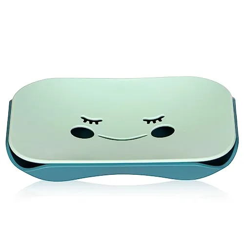 Seifenschale Rutschfreies Design Seifenhalter Seifenablage Seifenschalen Soap Box Dish für Badezimmer Küchenschwämme Dusche Zubehör Lagerung Grün