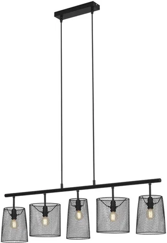 Briloner Pendelleuchte 5-flg. - Modernes Design für stilvolle Beleuchtung - Lampen - Elegante Pendelleuchte mit 5 E14-Fassungen, ideal für stimmungsvolle Räume. Hochwertiges Metall und modernes Silber-Design für einen Blickfang in jedem Zuhause.