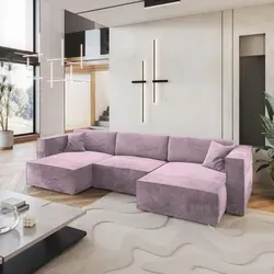 Masseno Ecksofa SARMO M mit Schlaffunktion, Lila in lila von Masseno