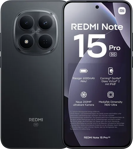 XIAOMI REDMI NOTE 15 PRO 12+512GB DS 5G Schwarz