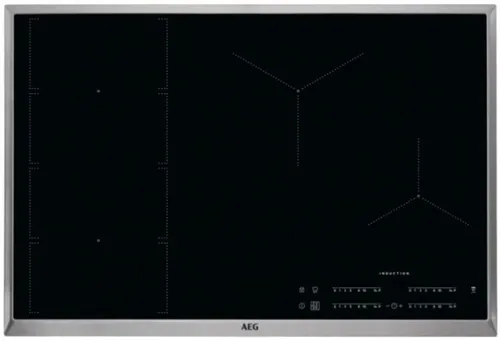 AEG Electrolux IKE84471XB Induktions-Einbaukochfeld 80cm - Autarkes Glaskeramik-Induktionskochfeld mit 4 Kochzonen, perfektes Design mit Edelstahlrahmen für moderne Küchen.