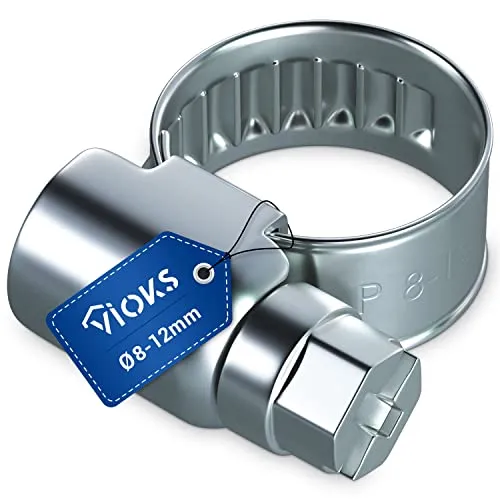 VIOKS Schlauchschelle Rohrschelle Schellen Poolschlauch Schlauchschellen 1x 8-12mmØ 9 mm für Schlauch Wasserschlauch Waschmaschine Pool/Schlauchklemme Rohrschelle 1 Zoll Benzinschlauch 10mm