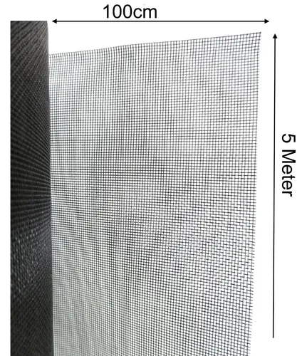 Mückennetz Fliegengitter Insektenschutz Mückengaze Fiberglas 100cm x 5m lang