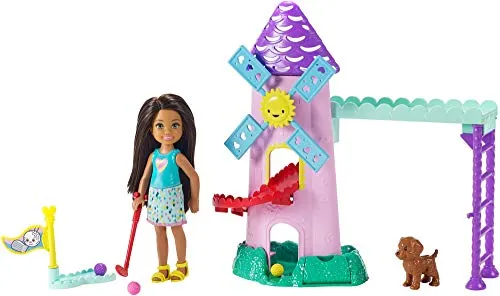 Barbie Mattel FRL85 Chelsea Puppe und Mini-Golf Spielset