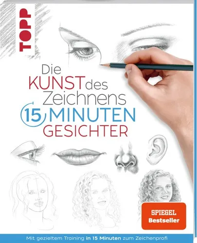 Die Kunst des Zeichnens 15 Minuten - Gesichter SPIEGEL Bestseller  Bastelbuch