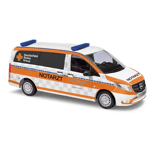 Busch 51108 Mercedes Vito DRK Verden - Modellauto im Maßstab 1:87, ideal für Sammler und Modellbahnanlagen, detailgetreu und hochwertig verarbeitet.
