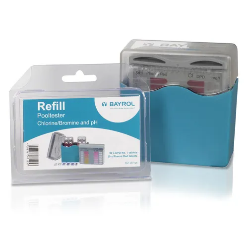 BAYROL SET Pooltester Chlor + pH-Wert und Nachfüllpackung Wasseranalyse Pool