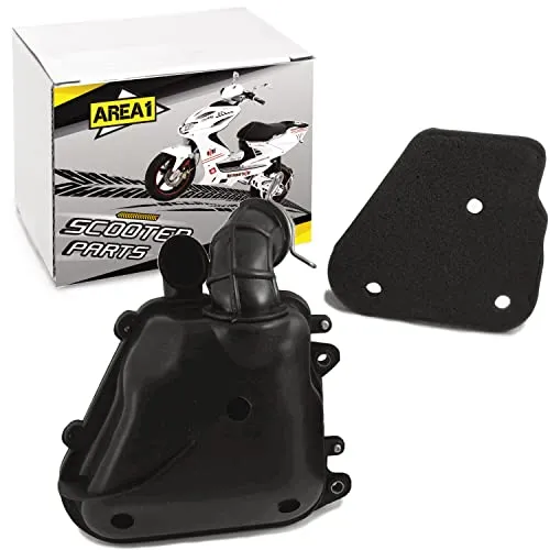 Area1 Ersatz Luftfilterkasten kompatibel mit für 50ccm 2Takt Motorroller von ATU Explorer AGM Nova Motors GT Union Longija Mawi RS Ultima Ride Sprint Tauris Benero TNG Forstinger Motorro (1E40QMB)