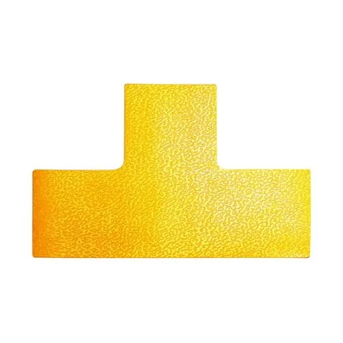 Durable Stellplatzmarkierung in T Form, selbstklebend und abriebfest, Bodenmarkierung, RAL 1003 Signalgelb , 170004