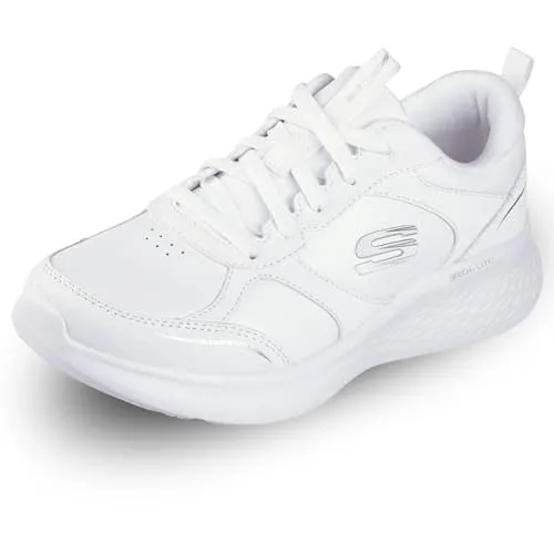 Skechers Damen Skech-lite Pro Sneaker - Weiß, 38 EU - Damen-Sneaker mit flachem Absatz, ideal für den Alltag. Leicht und bequem dank atmungsaktivem Synthetikmaterial.