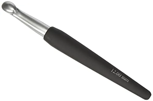 KnitPro - Black (12.00mm) Softgrip Häkelnadel aus Aluminium - 1 Stück