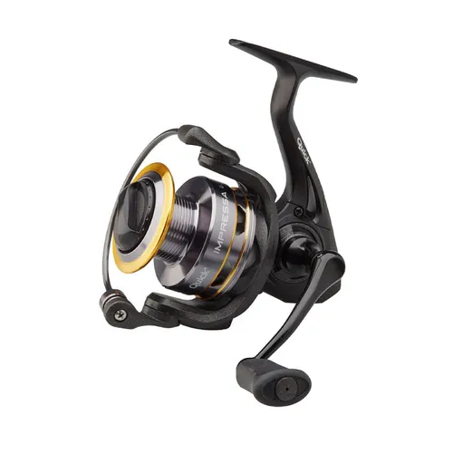 DAM Quick Impressa 4S 2500FD Spinnrolle - Hochwertige Spinnrolle für Süßwasserangeln mit Aluminiumspule. Ideal für präzises Fischen, mit 4 Kugellagern und einer Übersetzung von 5,2:1. Perfekt für Angler aller Erfahrungsstufen.