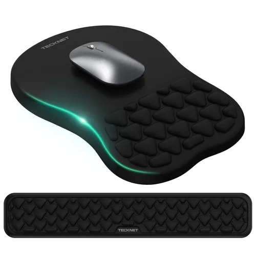 Mauspad Handauflage Ergonomisch Memory-Schaum Rutschfest Wasserdicht Gaming 2in1