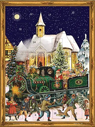 Adventskalender - Weihnachtszug 765 - Adventskalender im Großformat mit viktorianischem Weihnachtszug-Motiv, ideal als Geschenk für die festliche Jahreszeit und sorgt für nostalgische Vorfreude.