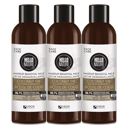 P-Beauty Naturkosmetik 3x Gesichts Reinigungsmilch - Sanfter Make-up Entferner mit Bio Kokosöl, vegan - Augenfreundlicher Reiniger - Cleansing Milk sensible Haut - Gesichtsreinigung & Gesichtspflege