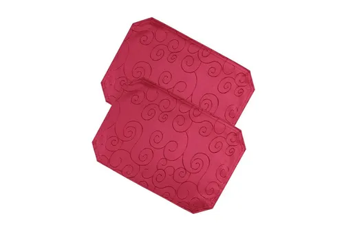 Haus und Deko Kuscheltier Tischset 2er Set 35x50 cm Struktur Damast Ornamente Platzset Untersetz (2-St)