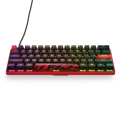 SteelSeries Apex 9 Mini - FaZe Clan Edition - Gaming-Tastatur im kompakten 60%-Format mit 33% schnellerer Betätigung und anpassbaren OptiPoint-Schaltern – ideal für Gamer, die Geschwindigkeit und Platzbedarf schätzen.