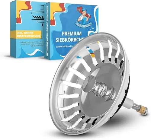 ABFLUSSHELD Siebkörbchen Spüle 77mm