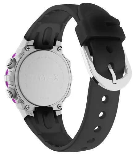 Timex Sport Uni-Armbanduhr, 33 mm, schwarzes Kunstharzarmband, digitales Zifferblatt, schwarzes Gehäuse TW5M62700