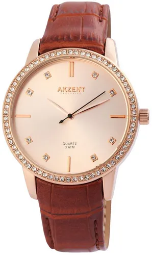 AKZENT Quarzuhr Samara - Elegante Damenuhr mit Lederimitatband - Armbanduhren - Stilvolle AKZENT EXCLUSIVE Damenuhr mit komfortablem Lederimitatband, ideal für jeden Anlass und perfekt für modebewusste Frauen.