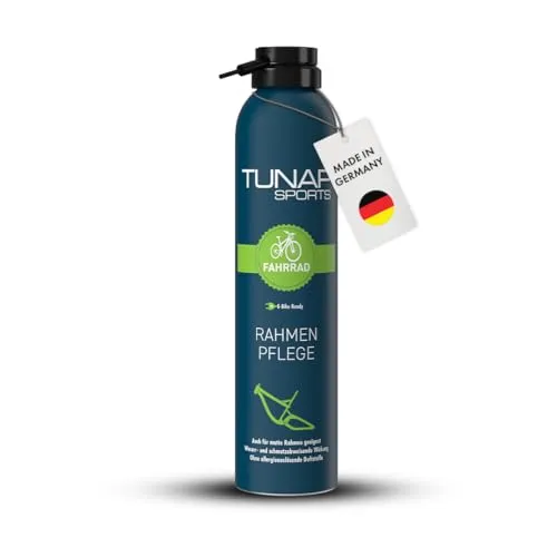 TUNAP Sports Rahmenpflege 300 ml | Spray für Fahrrad Rahmen und Teile | MTB, Rennrad, E-Bike etc. - auch matt Lack | Wax Spray | Kratzer Werden gefüllt und versiegelt | Made in Germany