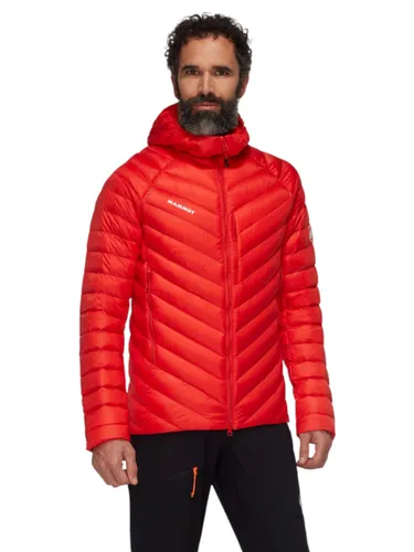 Mammut Broad Peak IN Hooded Jacket Men - Mammut Red (3778) M - Outdoor Freizeitjacke für Herren, extrem leicht und kompaktes Packmaß, bietet hervorragenden Schutz vor Wind und Wasser mit 800 cuin Daunenfüllung.