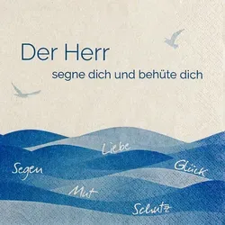 Home Fashion, Segen, Lunch-Servietten aufgefaltetes Maß 33 cm x 33 cm, im Viertelfalz, 20 Stück pro Pack