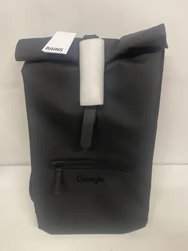 Rolltop Rucksack Black – Wasserdichter Tagesrucksack - Wasserdichter Tagesrucksack für Damen und Herren, ideal für Pendler. Mit Rolltop-Öffnung, D-Ring für Fahrradschlösser und gepolsterten Rückengurten.