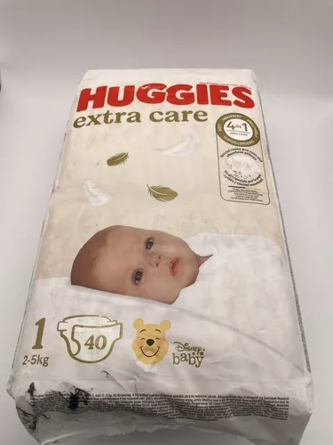 Huggies Extra Care Bebè Windeln, Größe 1 (2-5 Kg) 40 Stück