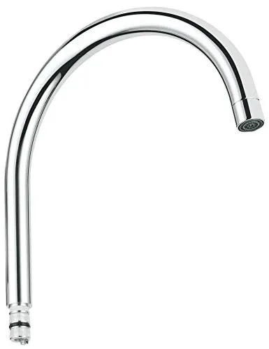 GROHE Auslauf, chrom (13266000) - Zubehör & Accessoires, schwenkbarer Rohrauslauf mit 90° Schwenkbereich und GROHE Long-Life Shine Oberfläche für langlebigen Glanz.