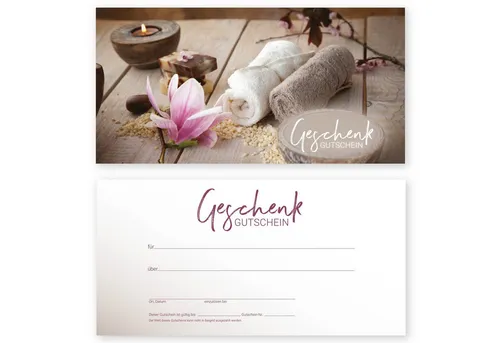 cosmeticPlus Geschenkkarte 50 Gutscheinkarten mit verschiedenen Motiven (zum Verkaufen), glänzende Vorderseite