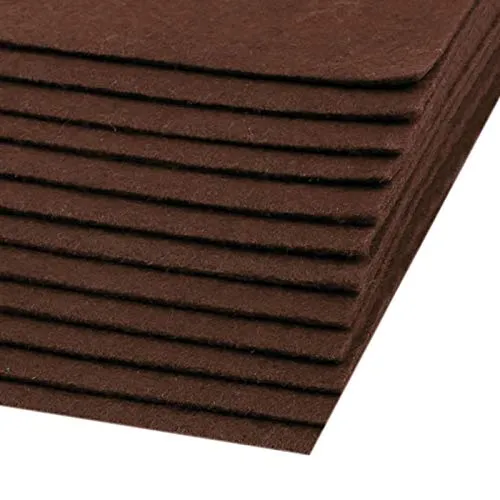 Bastelfilz 1 Bogen 20x30cm, 1,5-2mm stark, 300g/m² feste Qualität, 20 Farben, Farbe:schokobraun