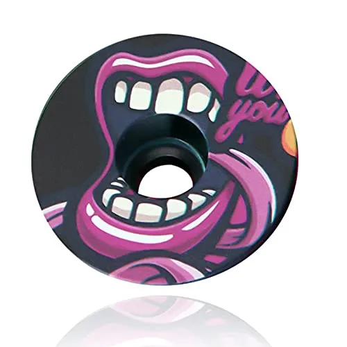 Eddwiin Fahrrad Ahead Kappe,Wasserdicht Fahrrad Steuersatz Kappe,Aluminiumlegierung Top Cap MTB Fahrrad Zubehör für Mountainbike und Rennrad for 28.6MM Front Fork(Lila)