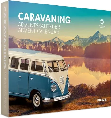 Franzis Caravaning Adventskalender: VW Bulli T1 Bausatz - Adventskalender für Camping-Fans: Bauen Sie in 24 Tagen Ihre eigene Caravaning-Erlebniswelt mit einem 1:24 VW Bulli T1 Modell und umfassendem Begleitbuch!