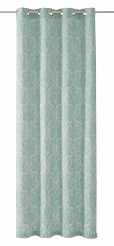 Wirth Vorhang Medina (1 St) – Blickdicht mit Ösen in türkis von Wirth