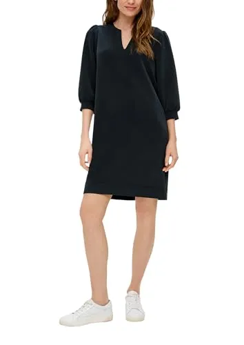 s.Oliver Softshell-Kleid mit V-Ausschnitt schwarz 36 von s.Oliver