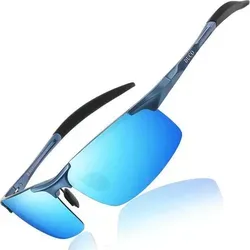 Herren Sportbrille polarisierte Sonnenbrille Al-Mg Metallrahmen