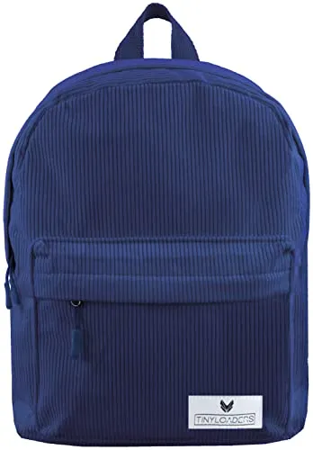 Tinyloaders Damen Rucksack Kord Daypack - Leichter 12L Freizeitrucksack aus weichem Kordmaterial, ideal für Schule, Arbeit oder Reisen. Hoher Tragekomfort dank verstellbarer Schultergurte und robusten Reißverschlüssen.