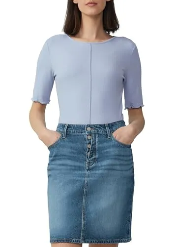 s.Oliver Geripptes Slim-Fit-Shirt mit Nahtdetail