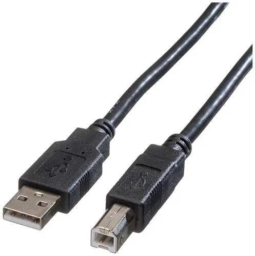 Roline USB-Kabel USB 2.0 USB-A Stecker, USB-B Stecker 0.80m Schwarz Geschirmt 11.02.8808