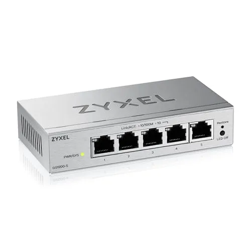 ZyXEL GS1200-5 Smart Switch in grau von Zyxel